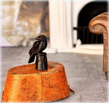 Black Crow on Branch Ornament - Miniature