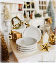 Dollhouse white crockerly christmas serving plate ceramic