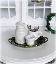 Dollhouse Shabby Chic tray serving dining table white dreamy