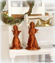 Dollhouse angel wing ornaments copper colour figurine Christmas