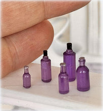 Dollhouse Miniature purple bottles bathroom potions apothecary