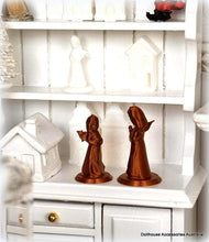 Dollhouse angel wing ornaments copper colour figurine Christmas