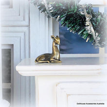 Brass Resting Deer - Small -  Miniature