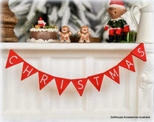 Dollhouse Christmas bunting hanging decorations