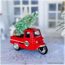 Dollhouse Christmas red trike with Tree