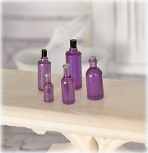 Dollhouse Miniature purple bottles bathroom potions apothecary