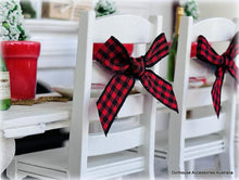 Dollhouse miniature buffalo plaid country dining room