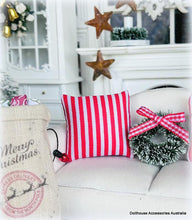 Cushion - Red and White Stripes - Miniature