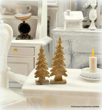 Dollhouse Christmas tree ornaments for on sideboard decor