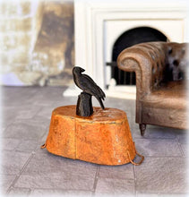 Dollhouse Halloween decor black crow ornament
