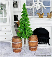 Dollhouse Flocked pine tree Christmas