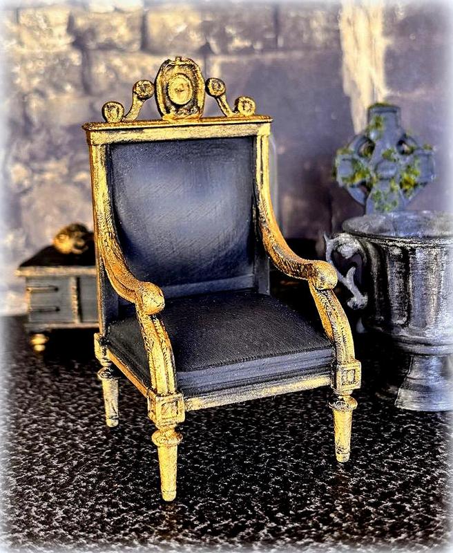 Dollhouse Apothecary Throne Chair halloween haunted house