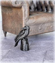 Dollhouse Halloween decor black crow ornament