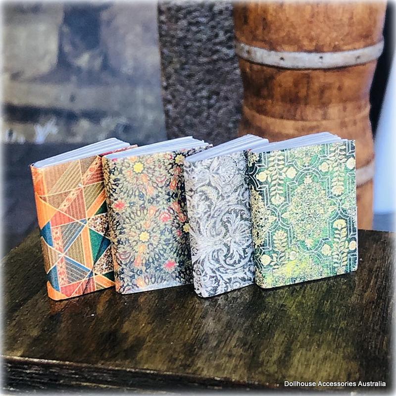 Journals - Set of 4 - Paisley theme - Miniature