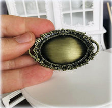Ornate Brushed Bronze Tray - Oval -  Miniature