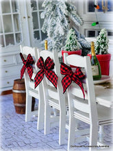 Dollhouse miniature buffalo plaid country dining room