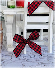 Dollhouse miniature buffalo plaid country dining room