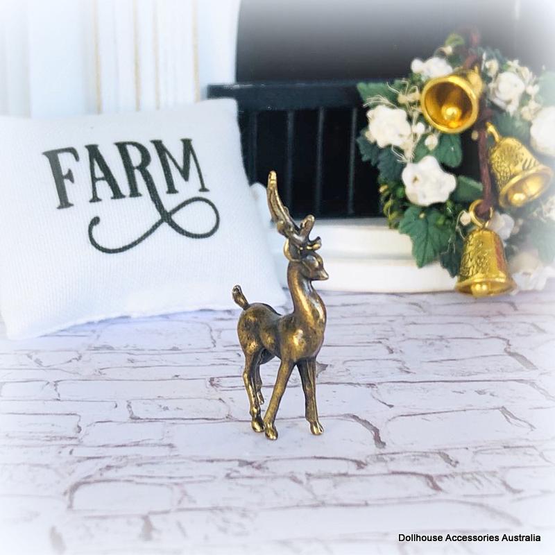 Brass Standing Deer - Small - Miniature
