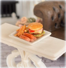 Burger Fries and Sausage - Miniature