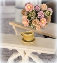 Green Cup and Saucer - Miniature