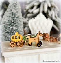 Toy Pumpkin Carriage - Wooden - Miniature