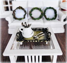 Dollhouse elegant metal tray homewares