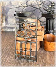Black Wrought Iron-Look Gate Panel - Miniature