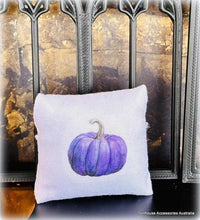 White Cushion - Purple Pumpkin - Miniature