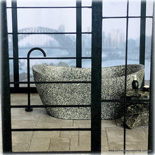 Modern Granite-Look Bath with Freestanding Tap - Miniature