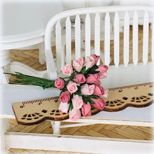 Dusky Pink Bouquet of 20 Paper Roses - Miniature