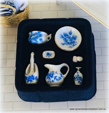 Dollhouse blue Bathroom accessories set