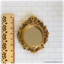Mirror - Ornate Bronze Gold Resin - Miniature