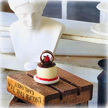 Dollhouse miniature dessert Chocolate Ring raspberry