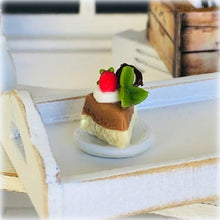 Dollhouse food chocolate vanilla cheesecake