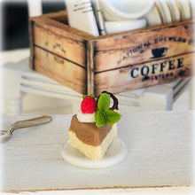 Dollhouse food chocolate vanilla cheesecake