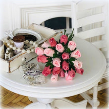 Dollhouse dusky pink mulberry paper rose bouquet