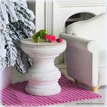 Dollhouse miniature white accent side table country modern farmhouse