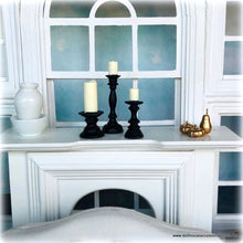Dollhouse modern Candlesticks 3 sizes black