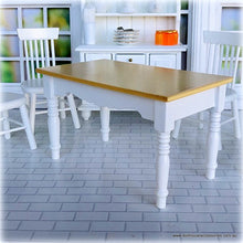 White and Pine Country Table  - Miniature