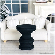 Dollhouse miniature modern black accent table