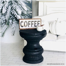 Dollhouse miniature modern black accent table