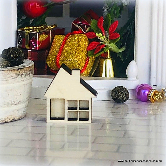 Mini Cottage - Unpainted - 2 cm - Miniature
