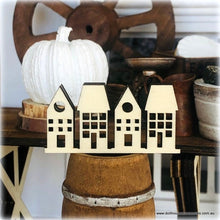 Row of Houses - Unpainted - 2 cm - Miniature