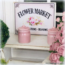 Dollhouse miniature pink cookie jar canister