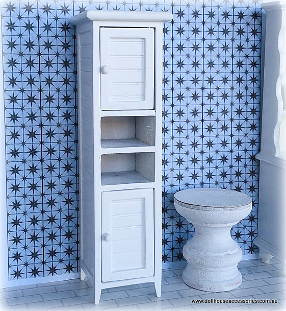 White Bathroom Cabinet - Miniature
