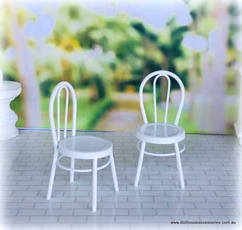 Dollhouse white cafe chairs