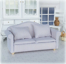 Dollhouse beige white neutral double two seater dollhouse sofa