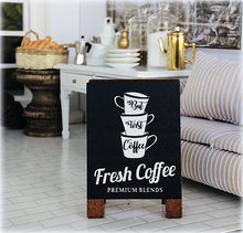 Dollhouse coffee shop billboard sign miniature