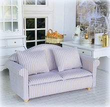 Dollhouse beige white neutral double two seater dollhouse sofa