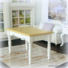 White and Pine Country Table  - Miniature